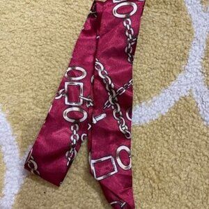 Twilly Red Chain Scarf